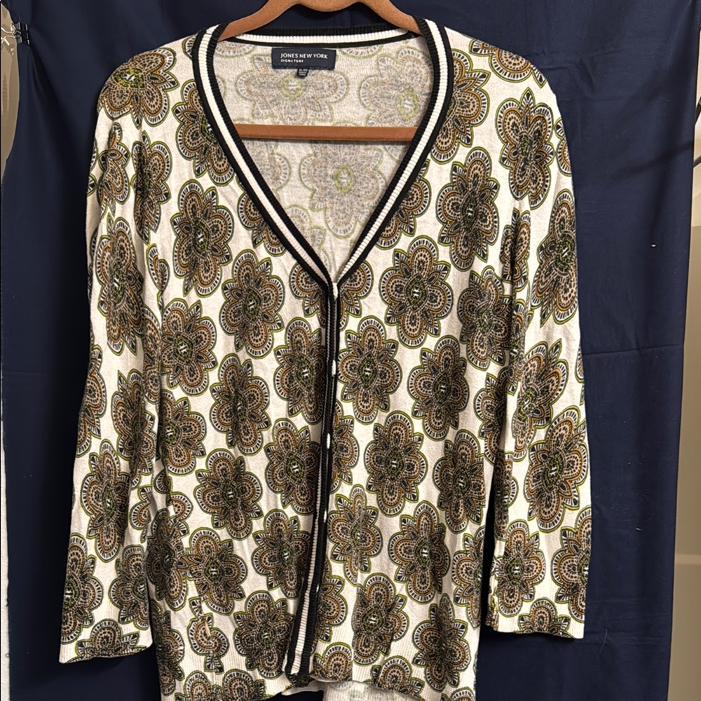Chico's Multicolor Patterned Jacket
